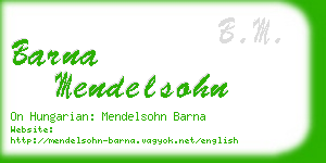 barna mendelsohn business card